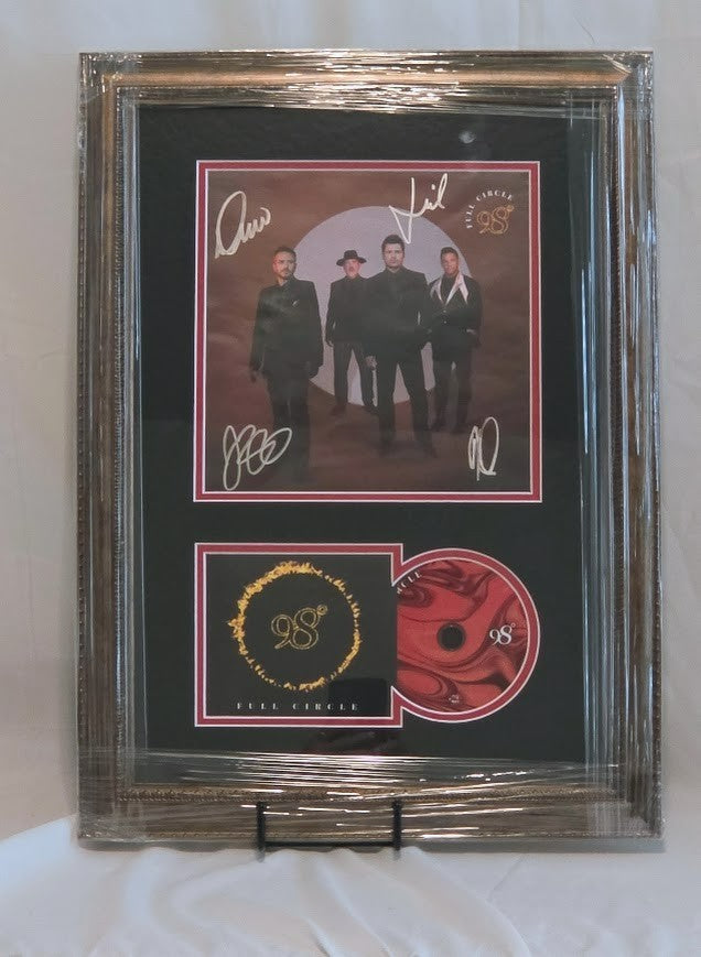 98 Degrees Band Signed Autographed Picture Full Circle CD JSA COA FRAMED