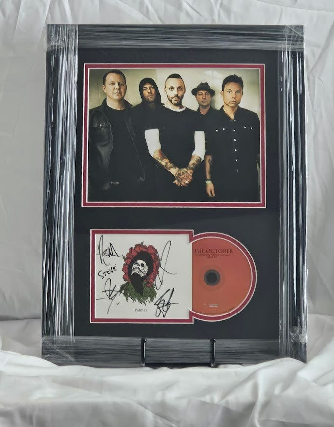 Blue October band Signed Autographed Spinning the Truth Around CD JSA COA Framed