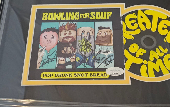 Bowling for Soup Band Signed Pop Drunk Snot Bread CD Autographed JSA Certified