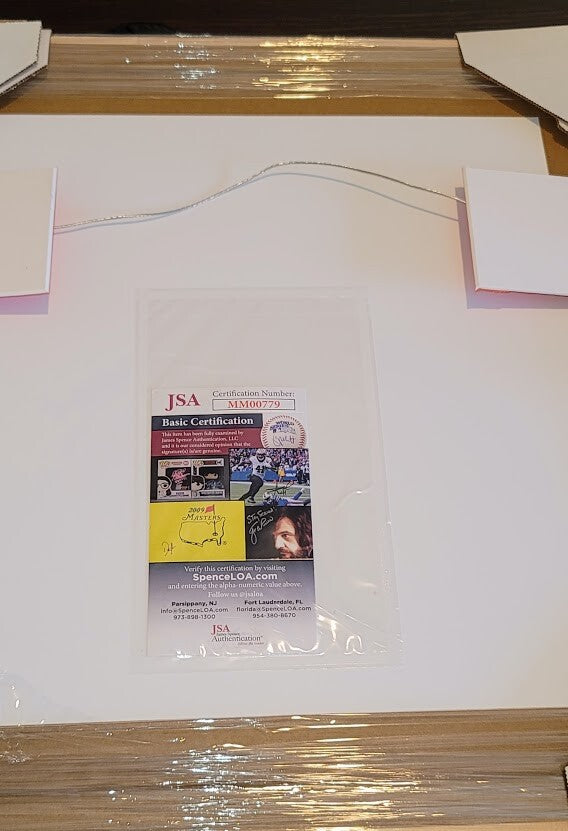 Jake La Matta Signed Autographed cancelled check 1955 UNIQUE Custom Framed JSA