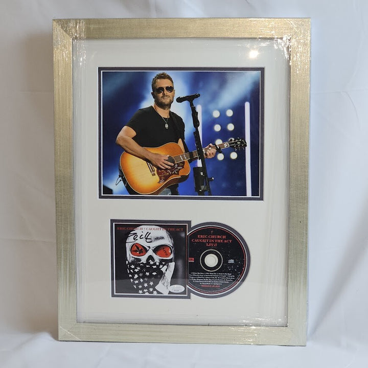 Eric Church Autographed Caught in the Act Live CD  JSA Certified Framed