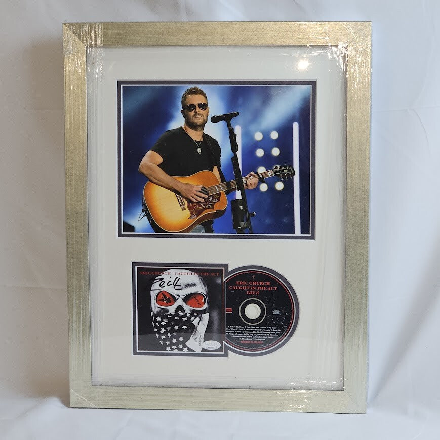 Eric Church Autographed Caught in the Act Live CD  JSA Certified Framed