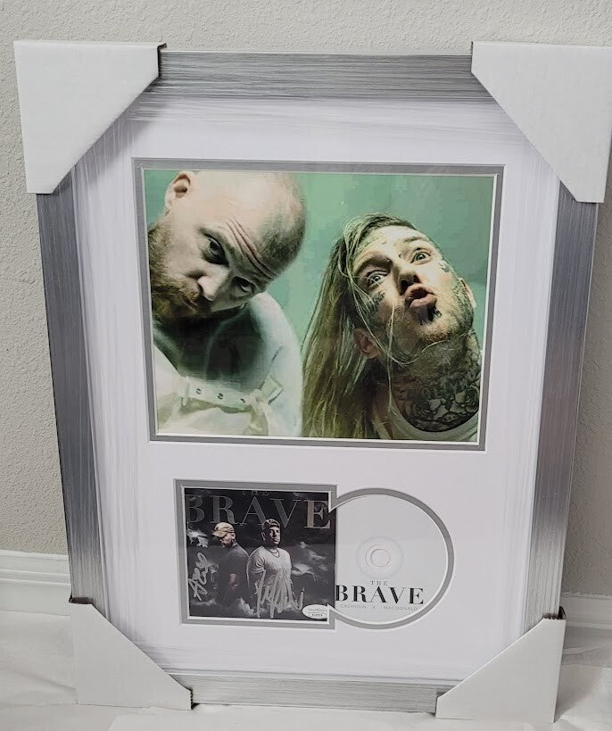 Tom MacDonald Adam Calhoun Signed The Brave CD Autographed JSA Rare HFT Silver