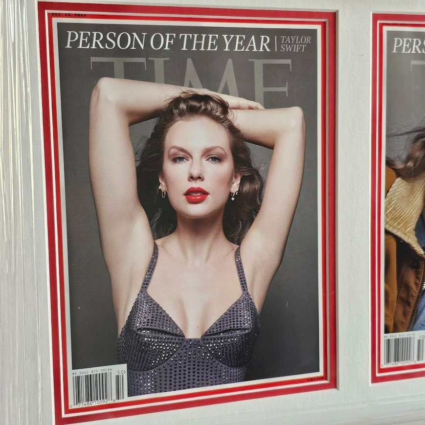 Taylor Swift Time Magazine December 2023 Person of Year 3 Cover Variants Framed
