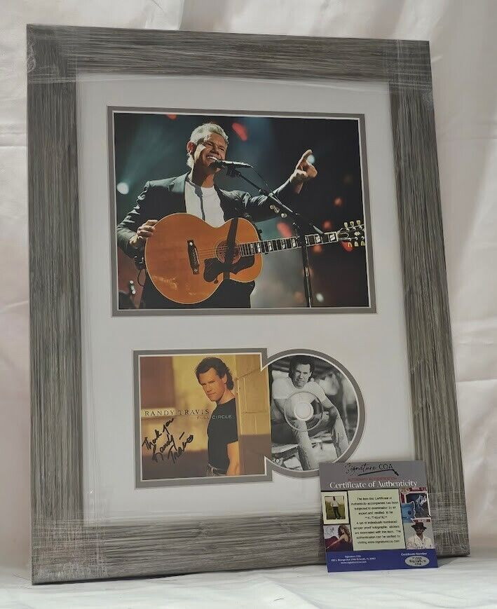 Randy Travis  Signed Autographed Full Circle CD   Framed COA