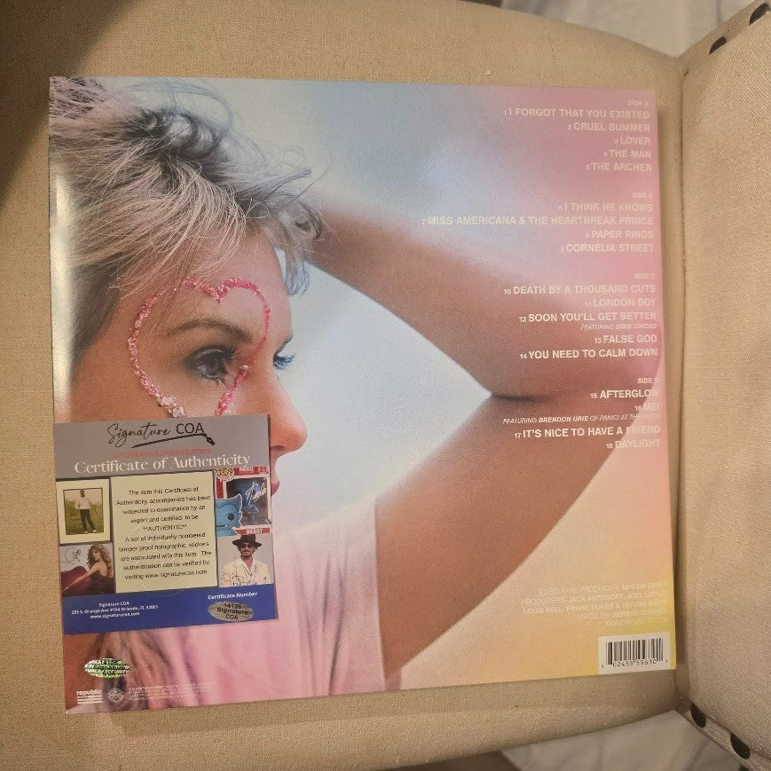 Taylor Swift Autographed Signed Lover LP  Certified  COA Framed