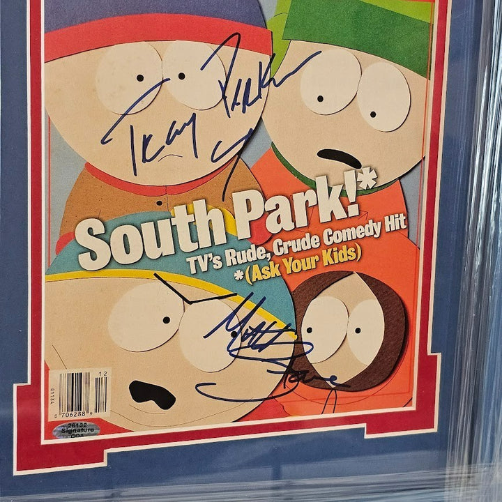 South Park  Signed 1998 Newsweek Magazine Autographed Trey Parker Matt Stone COA