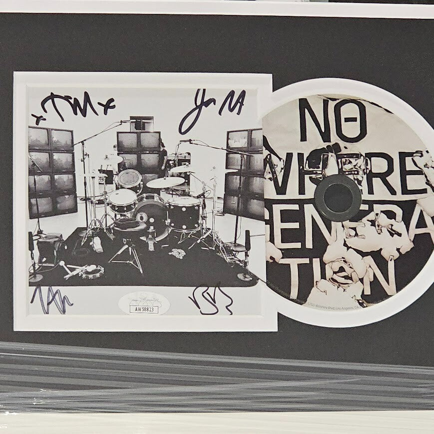 Rise Against Band  Signed Autographed No Where Generation CD JSA COA Framed
