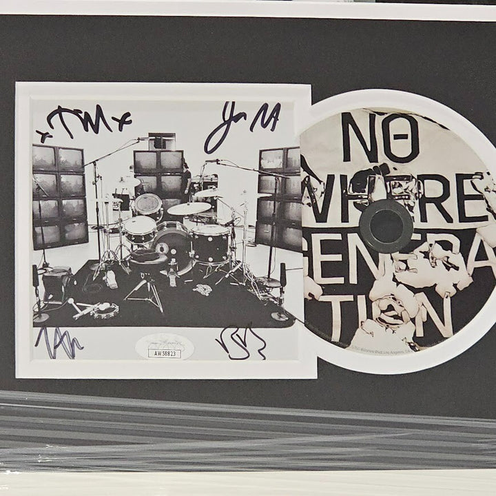 Rise Against Band  Signed Autographed No Where Generation CD JSA COA Framed