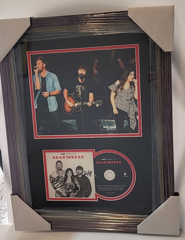 Lady A Antebellum Signed Autographed Heartbreak CD Beckett  Certified Framed
