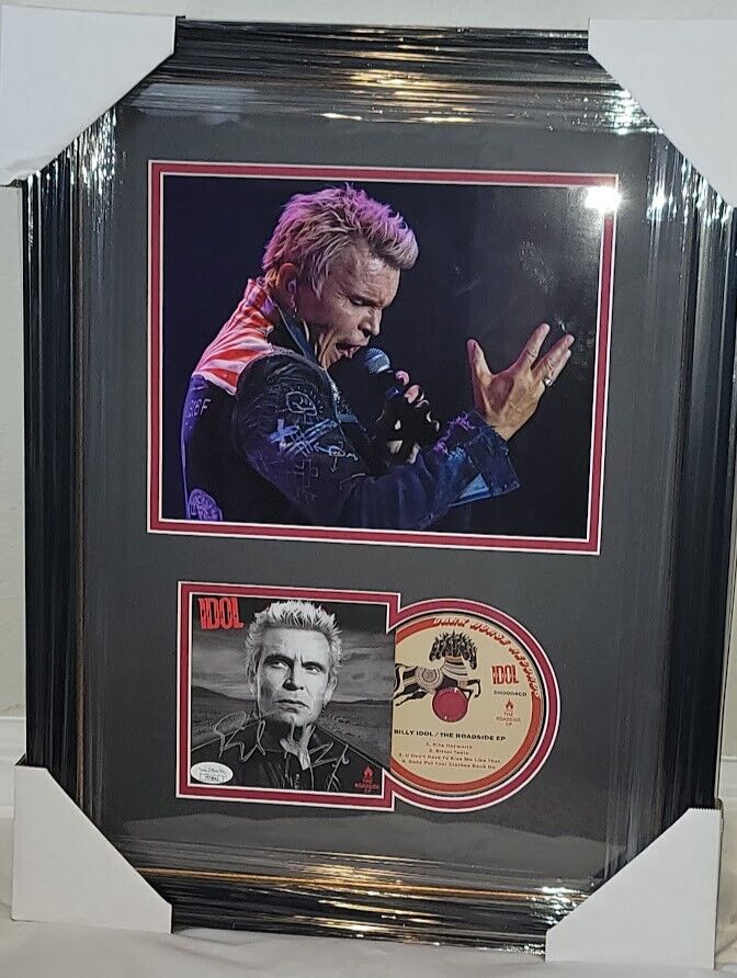 Billy Idol SIGNED FRAMED "The Roadside EP" CD Autographed JSA COA