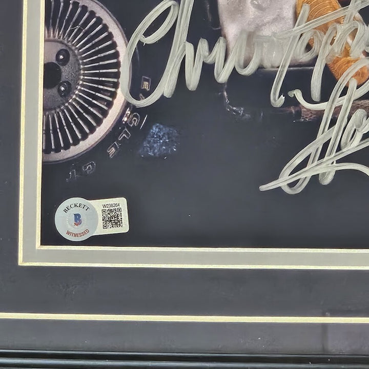 Back to the Future Christopher Lloyd Michael J Fox Signed Picture BAS WitnessCOA