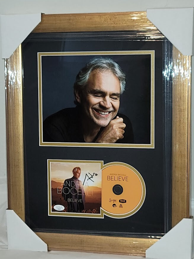 Andrea Bocelli signed autographed Believe CD  JSA Certified FRAMED
