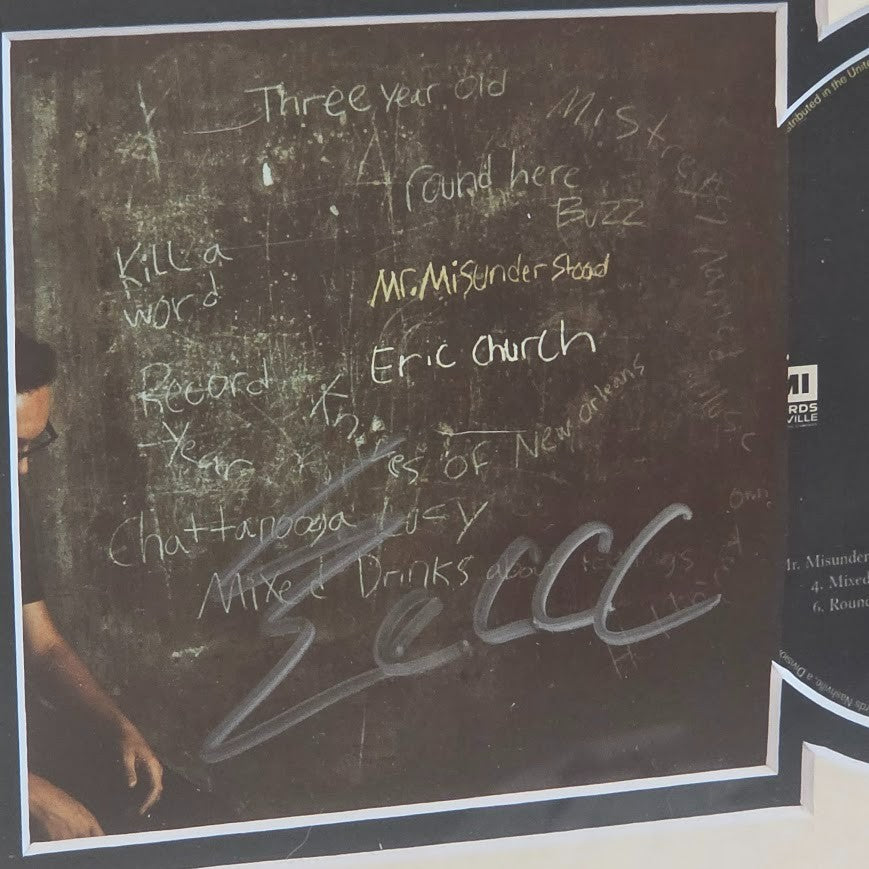 Eric Church  Autographed Signed Mr.Misunderstood CD Certified  COA Framed