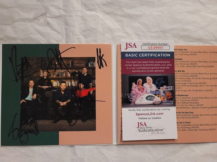 Blue October band  Signed Autographed What I  live for CD JSA Framed