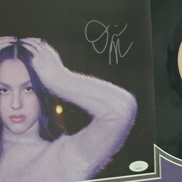 Olivia Rodrigo Signed Autographed  Guts LP record  JSA Certified Vinyl Framed