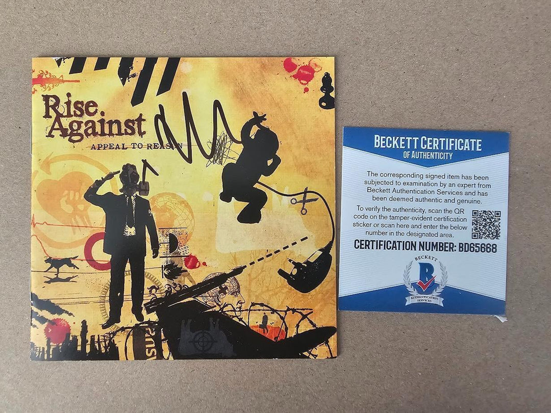 Rise Against Signed CD  Apeal to Reason Autographed JSA COA Tim Mcilrath