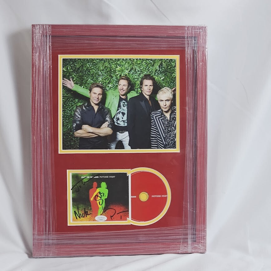 Duran Duran  band signed autographed Future Past CD  JSA authenticated Framed