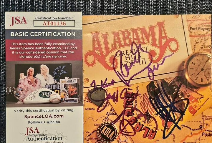 Alabama Band Signed Autographed Greatest Hits Vol III  CD JSA  Certified COA