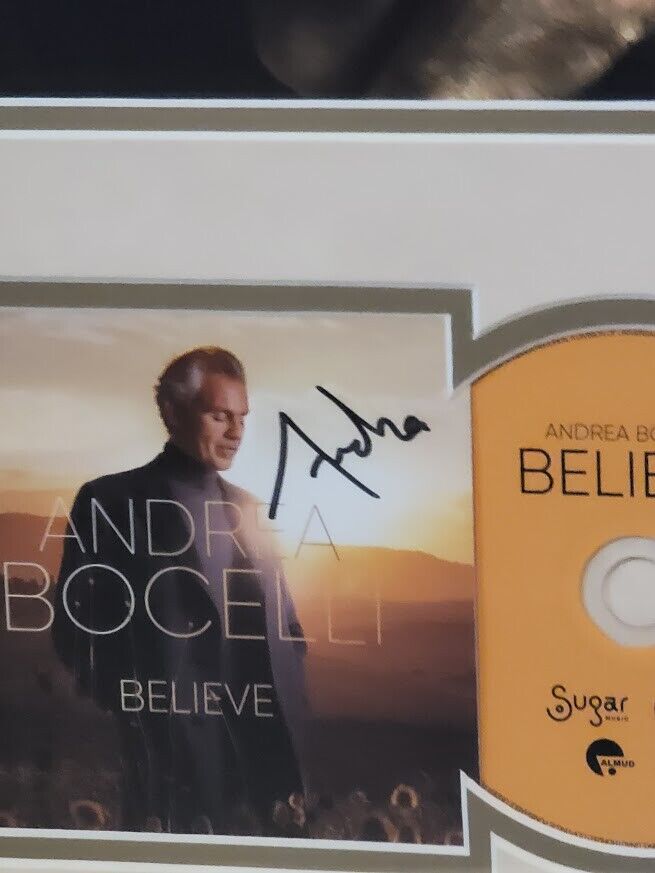 Andrea Bocelli  signed autographed CD Believe JSA Certified Framed