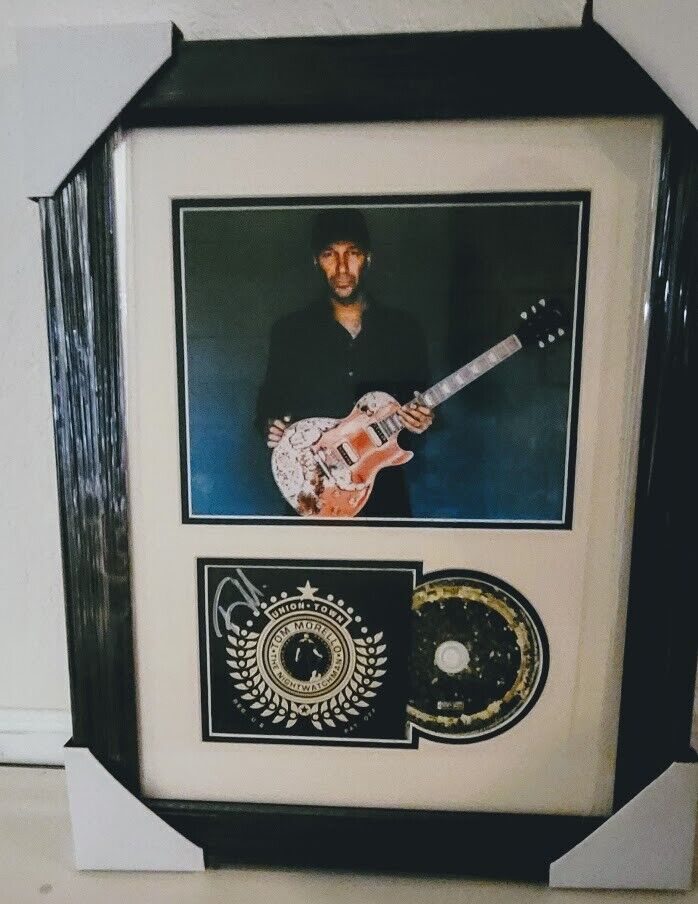 Tom Morello Signed Autographed  Framed CD Union Town 21x16.5 JSA  Night Watchman