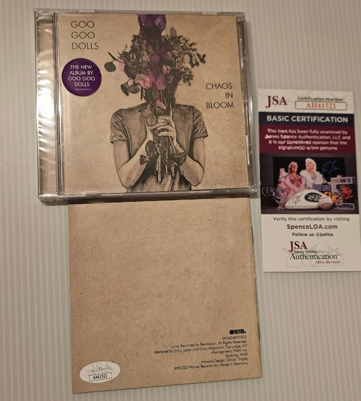 Goo Goo Dolls  Signed Autographed Chaos in Bloom CD JSA COA
