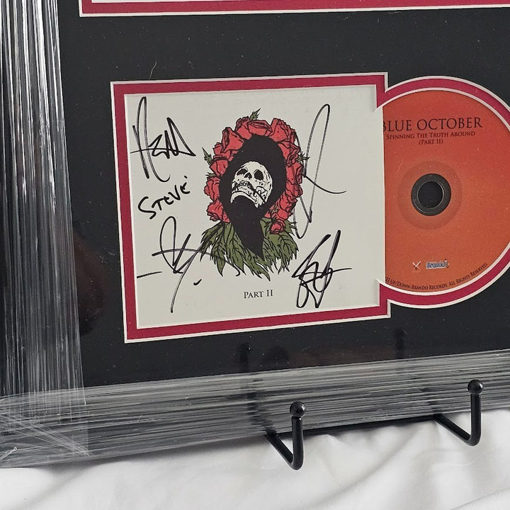 Blue October band Signed Autographed Spinning the Truth Around CD JSA COA Framed