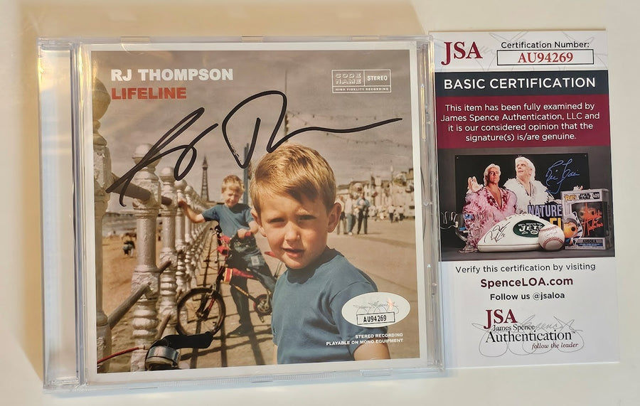 RJ Thompson signed Autographed Can Lifeline CD booklet JSA COA