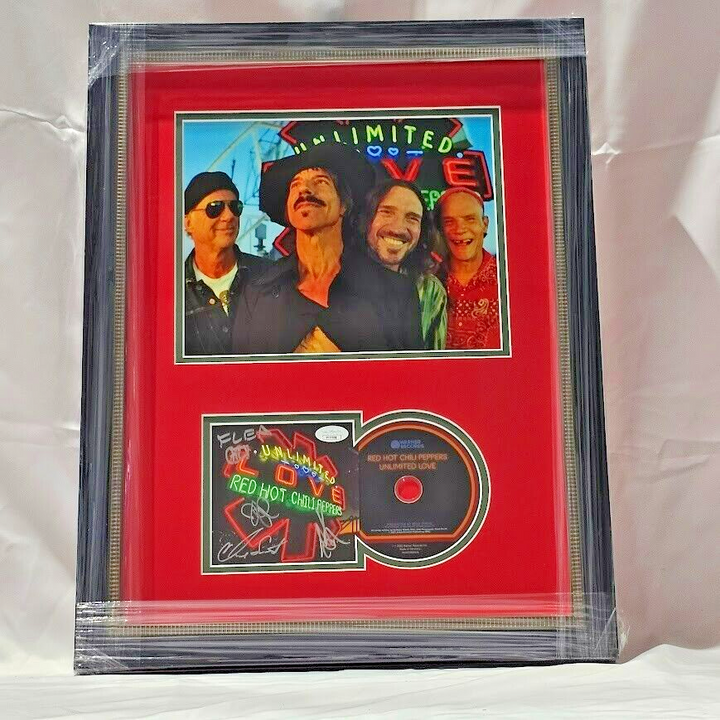 Red Hot Chili Peppers Signed Unlimited Love CD  Autographed JSA Certified Framed
