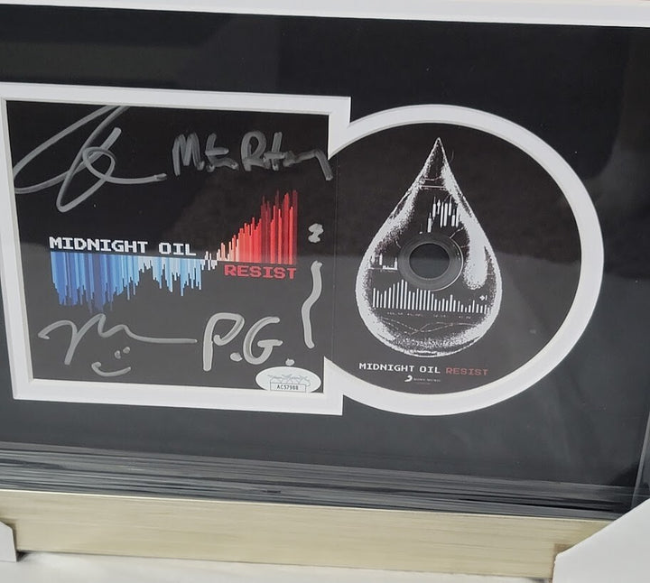 Midnight Oil Band Signed Resist  CD Autographed JSA Rare
