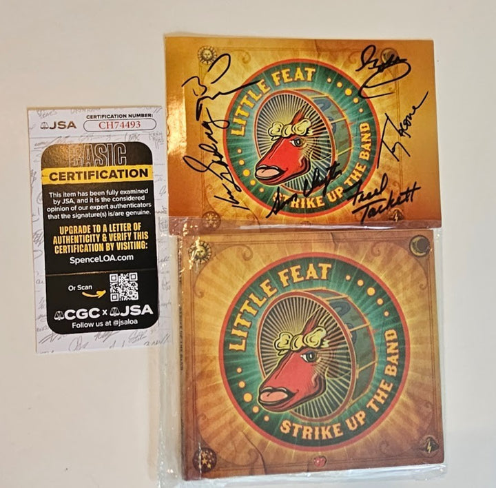 Little Feat Band  signed Autographed Strike up the Band CD booklet JSA COA