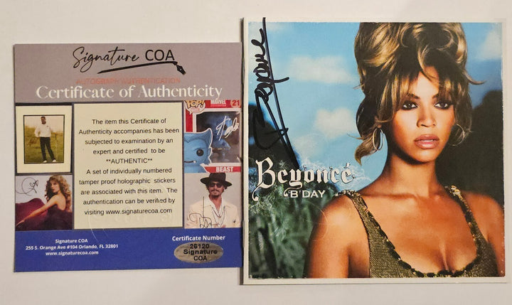 Beyonce Knowles  Signed B'Day Autographed CD  Authenticated COA