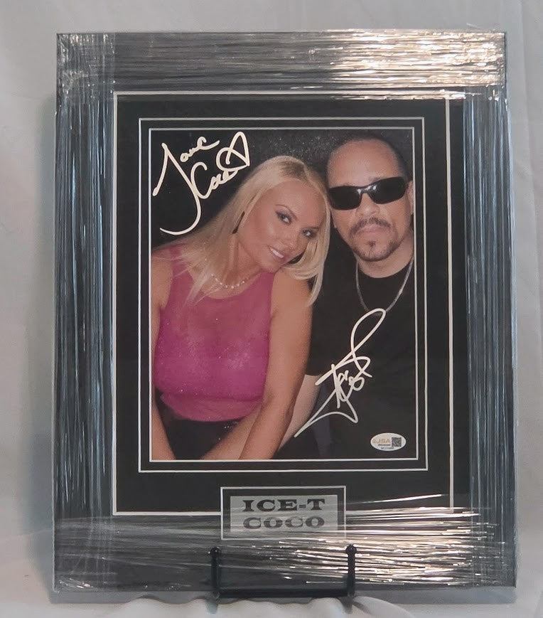 Ice-T & Coco Law and Order Signed  8 X 10 picture JSA Witnessed FRAMED Ice Loves