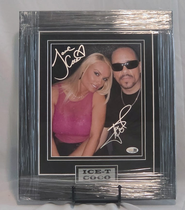 Ice-T & Coco Law and Order Signed  8 X 10 picture JSA Witnessed FRAMED Ice Loves