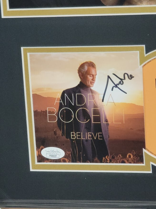 Andrea Bocelli signed autographed Believe CD  JSA Certified FRAMED