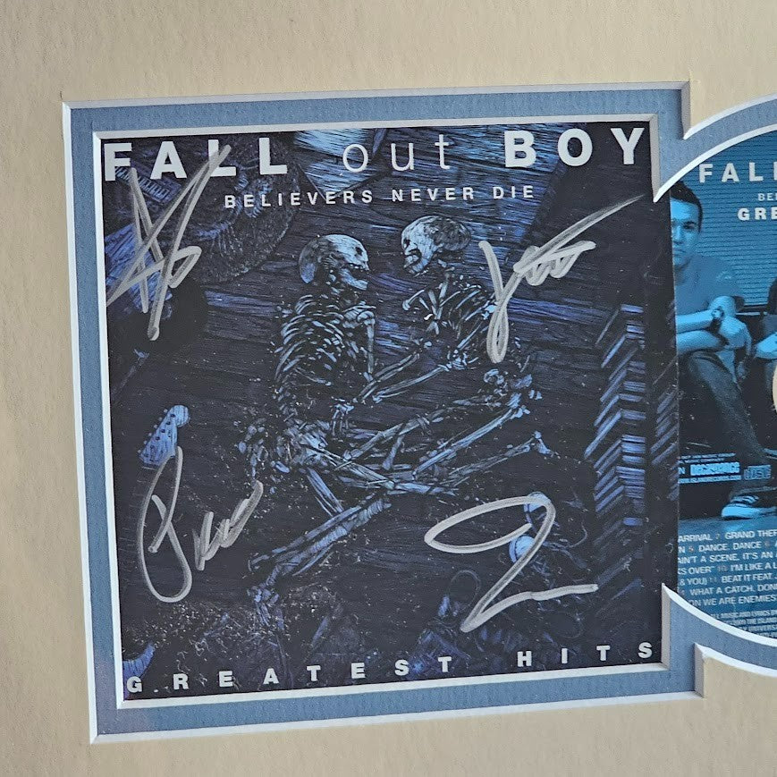 Fall Out Boy Band Signed Believers Never Die  CD Autographed JSA Certified