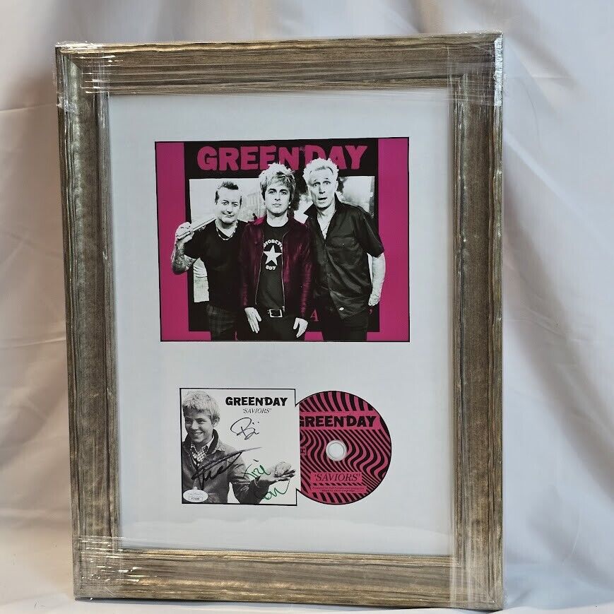 Green Day Band Autographed signed Saviors CD JSA Letter of Authenticity Rare