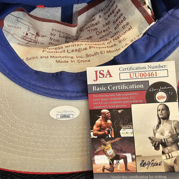 Jim Kelly Signed Buffalo Bills Autographed Baseball Hat JSA COA Lights up