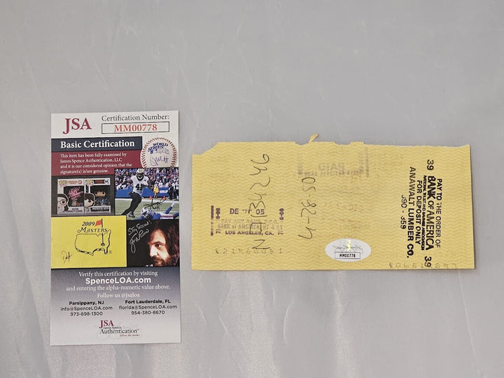Jay Leno Signed Autographed  Cancelled Check  JSA COA