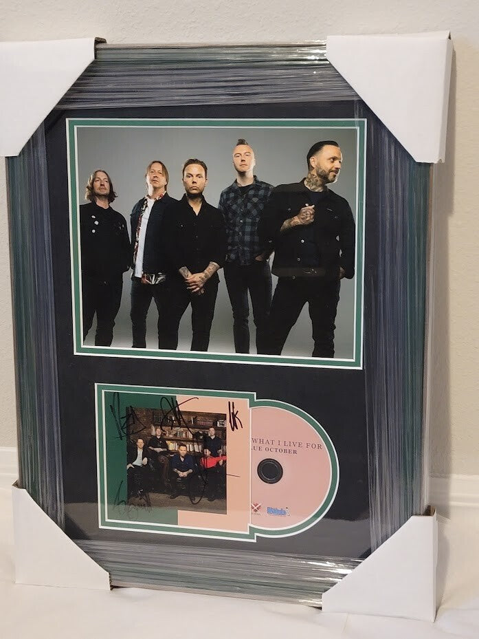 Blue October band  Signed Autographed What I  live for CD JSA Framed