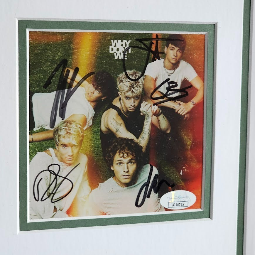 Why Dont We band  Signed Autographed The Good and the Bad  CD JSA COA framed