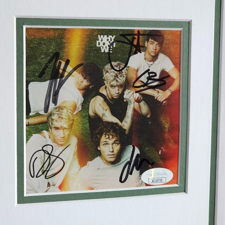 Why Dont We band  Signed Autographed The Good and the Bad  CD JSA COA framed