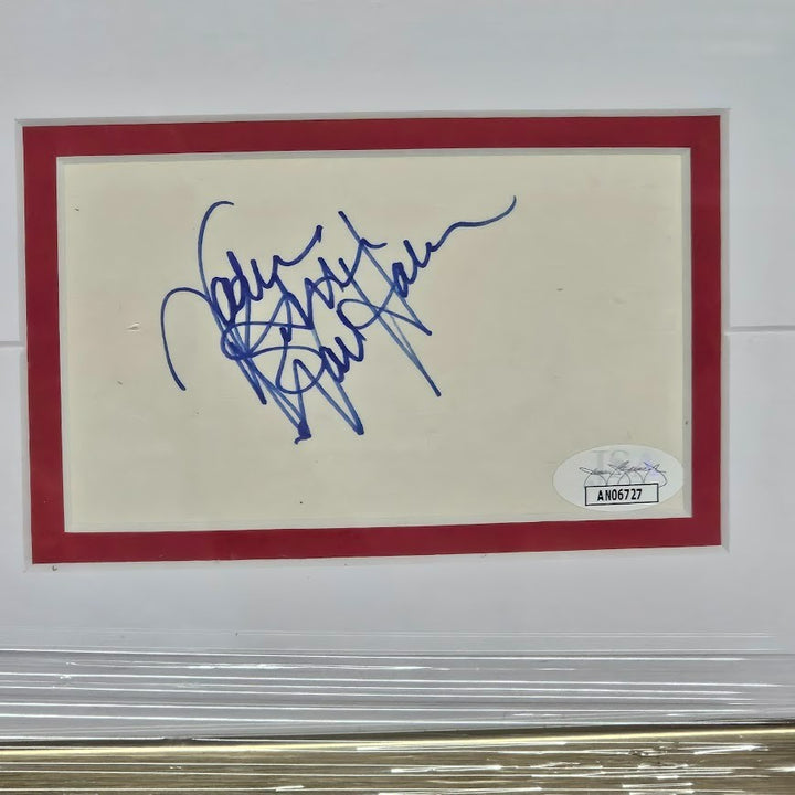 Valerie Van Halen Bertinelli Framed Signed Index card  Autographed CD JSA  COA