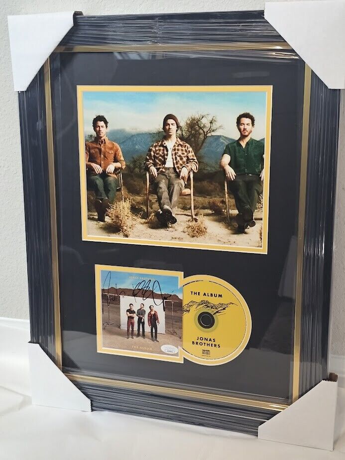 Jonas Brothers Band Signed Autographed CD The Album CD  JSA framed