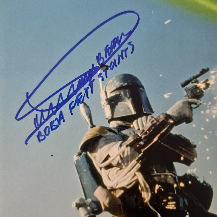 Dickey Beer Boba Fett Stunt 8x10 Signed Star Wars Official JSA COA