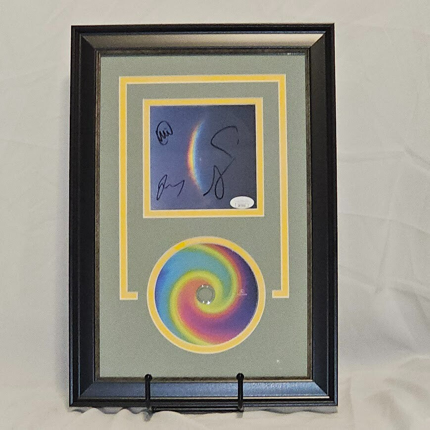Cold Play Band Signed Moon Music CD Framed Art Card Autograph. JSA COA