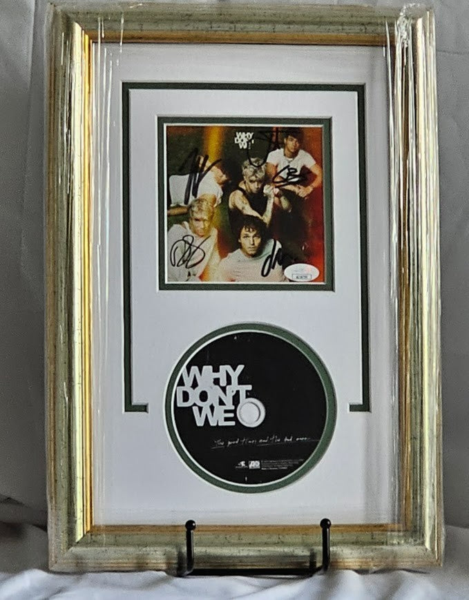 Why Dont We band  Signed Autographed The Good and the Bad  CD JSA COA framed