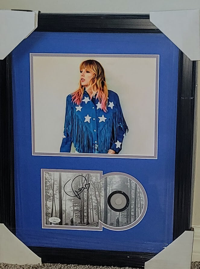 Taylor Swift Autographed Signed  Folklore CD JSA Authenticated framed