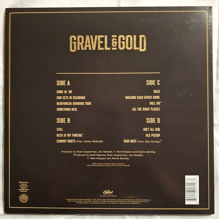 Dierks Bentley Signed Autographed Gravel & Gold Double Vinyl LP JSA COA