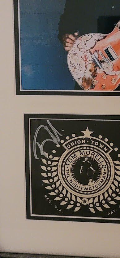 Tom Morello Signed Autographed  Framed CD Union Town 21x16.5 JSA  Night Watchman